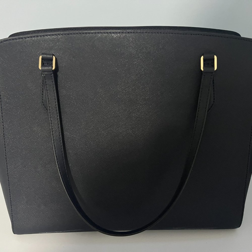 Tory Burch Emerson Tote - Navy Blue w/ Gold Hardware - Picture 4 of 7